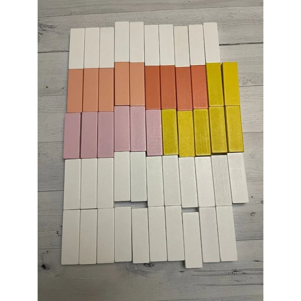 Wooden Bricks Toys Pastel‎ Montessori Building Blocks